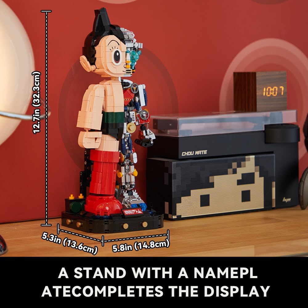 BRICKKK Pantasy Astro Boy Kit de construcción de Bloques de construcción para Adultos,Creativo,Modelo Coleccionable para el hogar o la Oficina,Regalo de cumpleaños para Adolescentes (1258 Piezas)