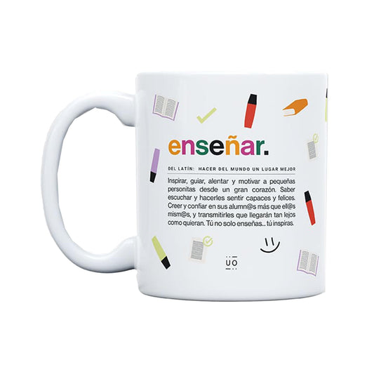 Enseñar es dejar huella – Taza para profes con vocación