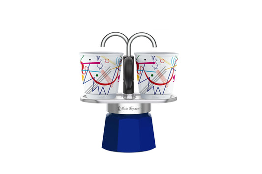 Bialetti Mini Express Arte – Edición Kandinsky con 2 Tazas