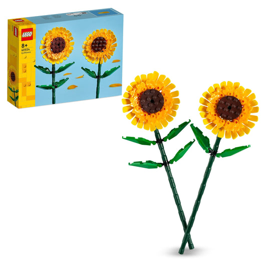 LEGO Creator Girasoles Kit de Maqueta de Flores Artificiales como Accesorio de Dormitorio y Decoración Floral para el Hogar, Regalo para Niñas, Niños de 8 Años o Más y Adolescentes 40524