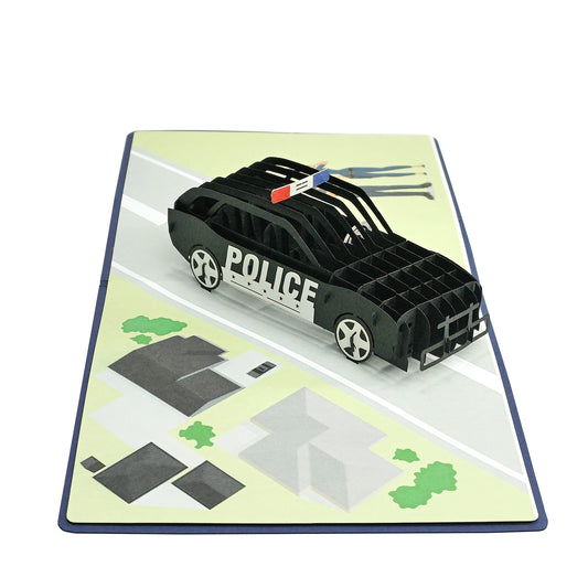 Tarjeta 3D Policía – Mensajes que llegan con sirena