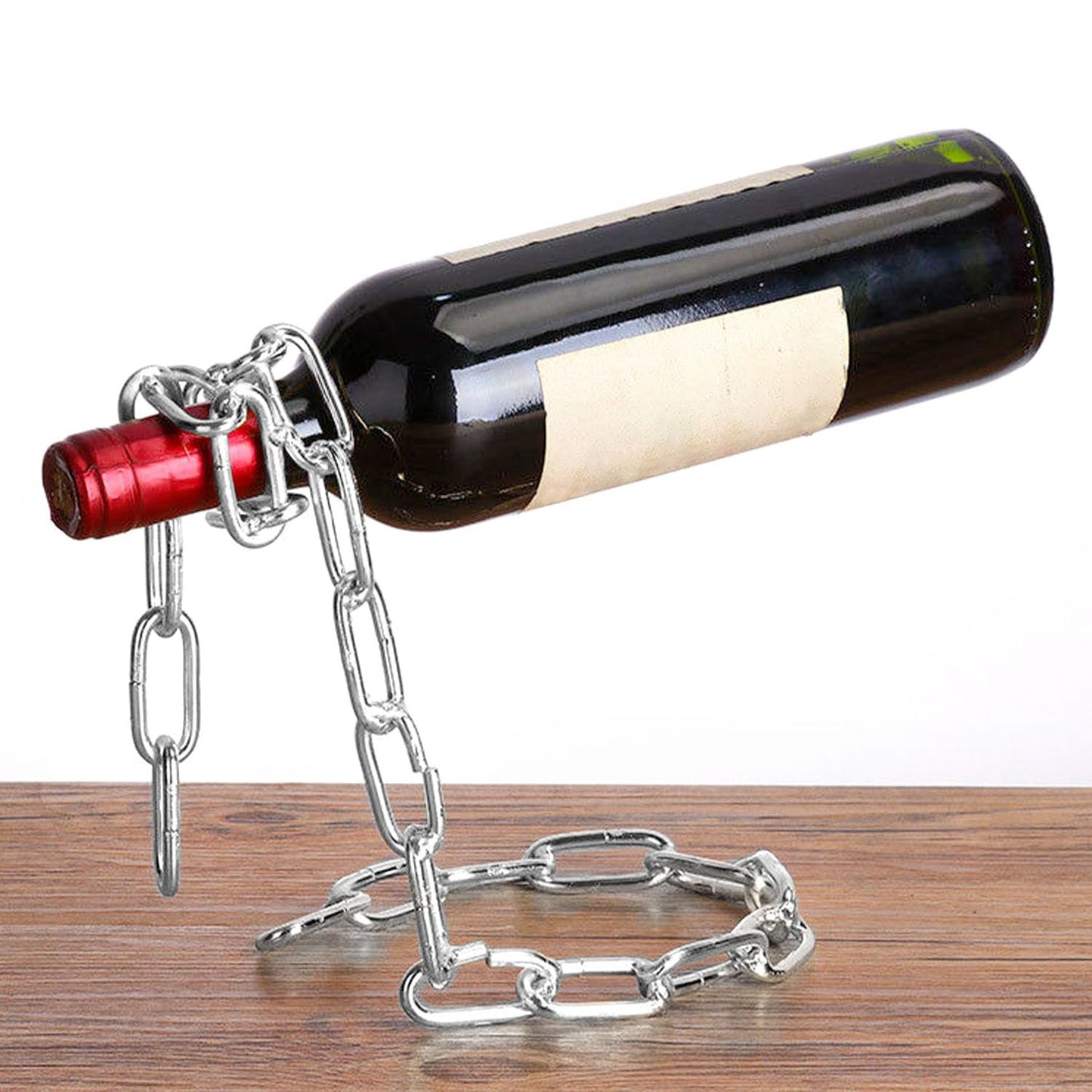 Soporte botella cadena – Tu vino desafiando la gravedad