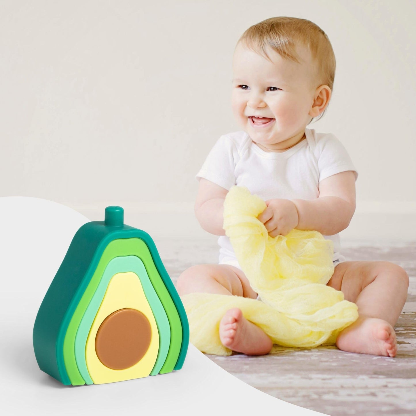 Aguacate Apilable Montessori – Diversión Saludable para Bebés