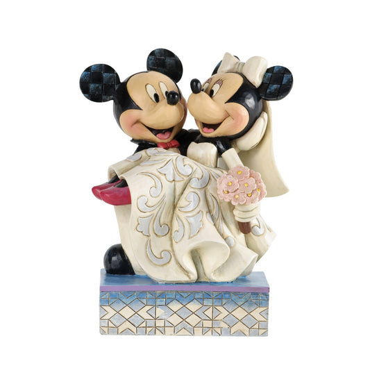 Figura Mickey y Minnie – Amor que navega en madera