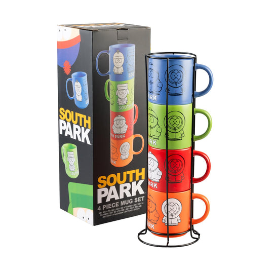 Set 4 Tazas Apilables South Park – Desayuna con Kenny, Kyle, Stan y Cartman