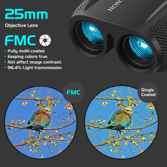 Prismáticos 10x25 HD – Compactos, nítidos y listos para la aventura