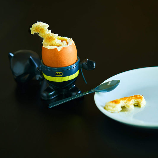 Batman Breakfast Set – Huevera + cuchara + capa de superhéroe