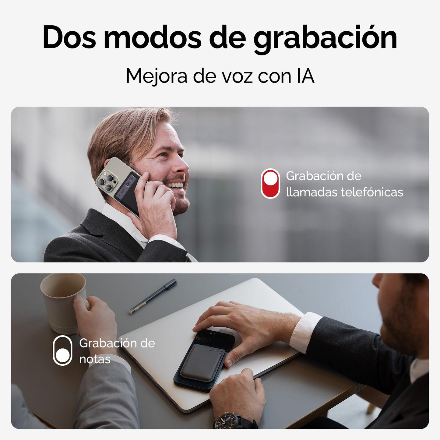 Grabadora con IA – Transcribe ideas al instante