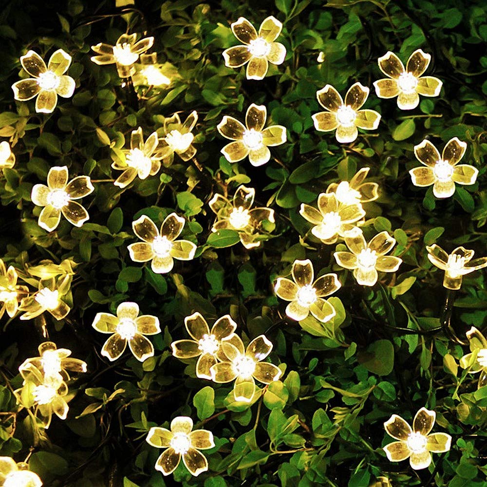 Guirnalda Solar Flores LED – Primavera Eterna para tus Noches