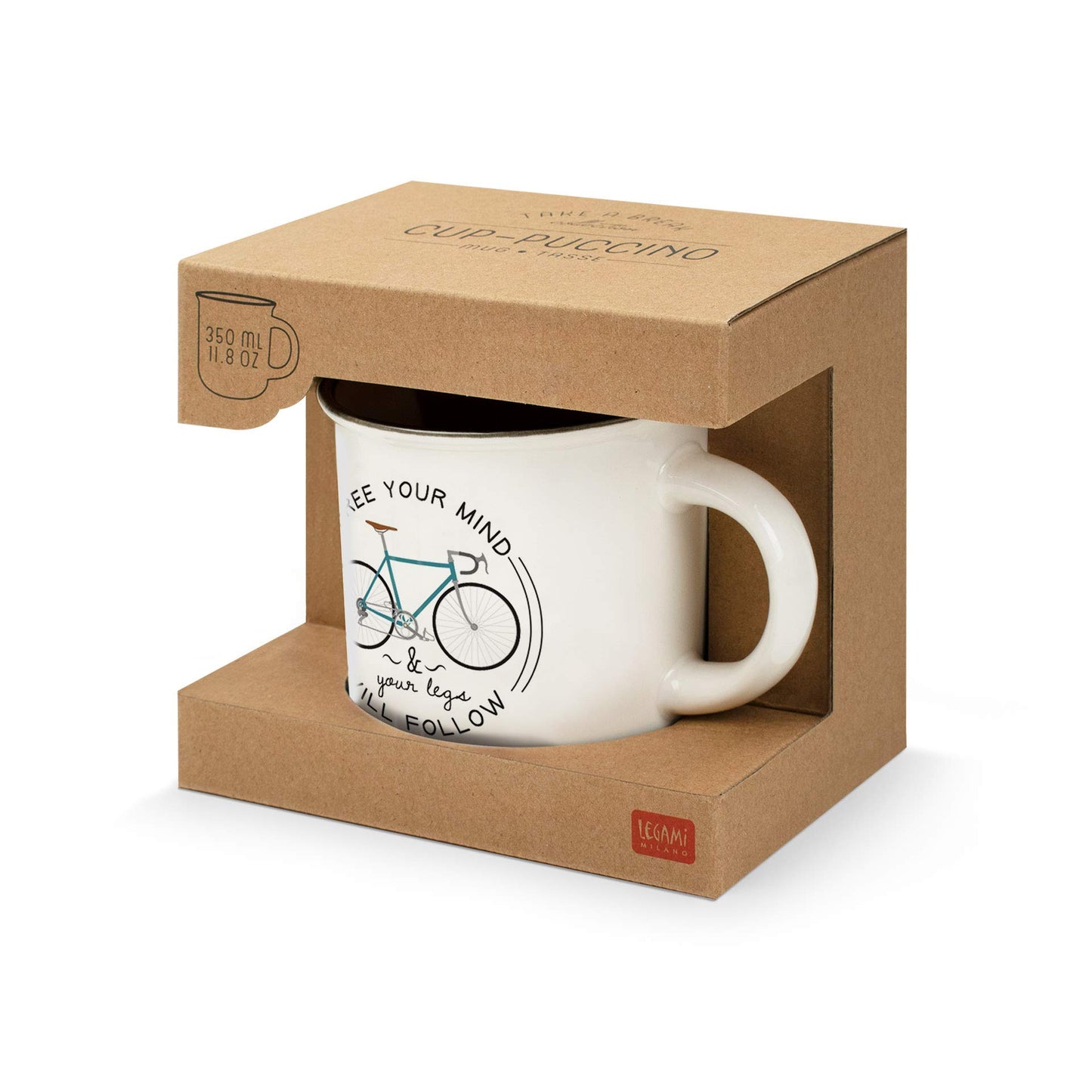 Legami Cup-Puccino Bike Taza, porcelana Bone China, multicolor