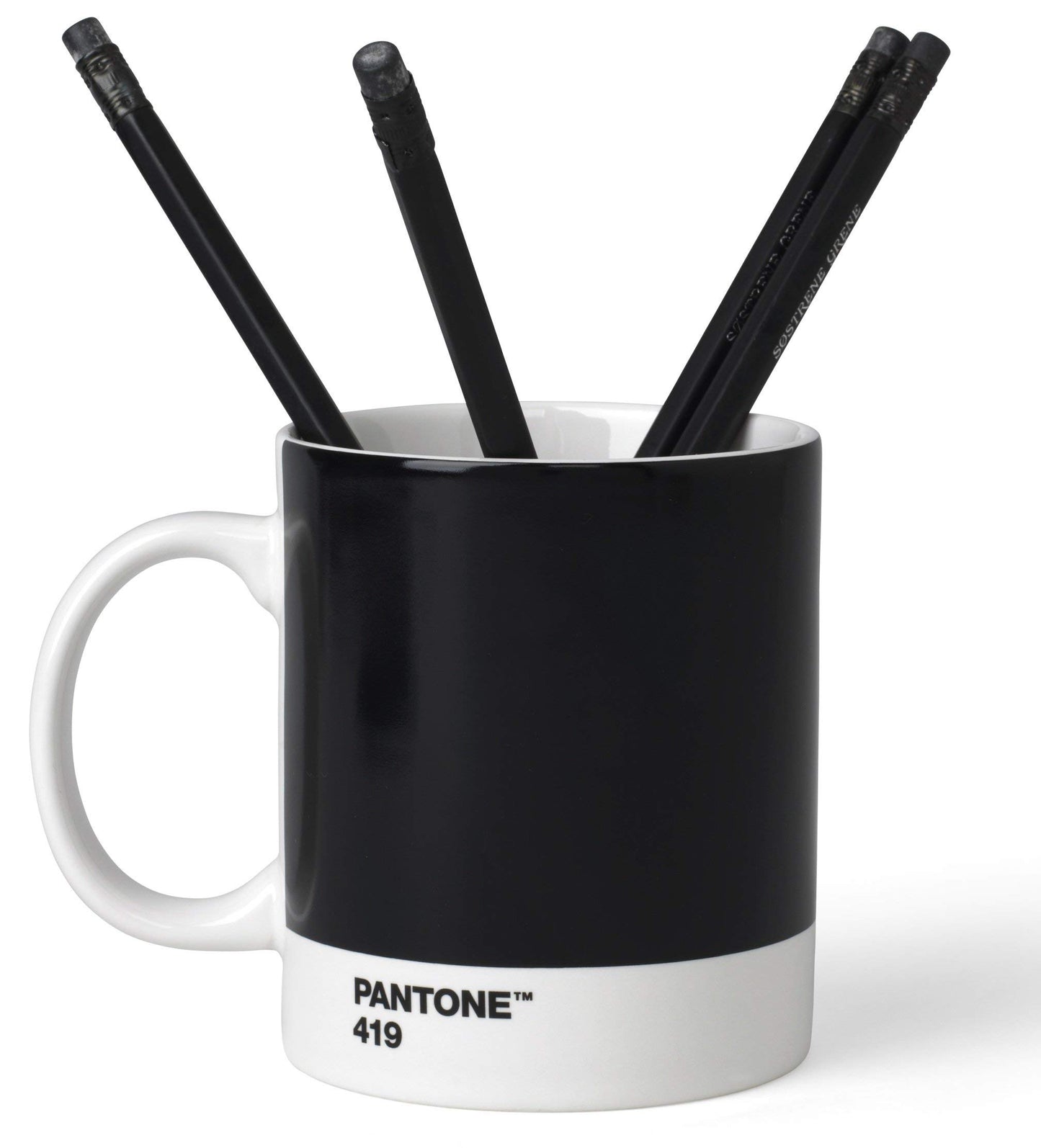 Copenhagen design Pantone Mug, Coffee/Tea Cup, Fine China (Ceramic), 375 ml, Black, 419 C, Porcelana, 1 Unidad (Paquete de 1)