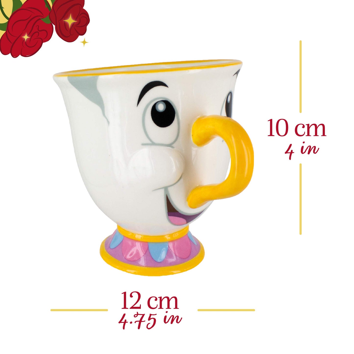 Paladone- La Bella y la Bestia Taza Chip- producto con licencia oficial Disney, Cerámica