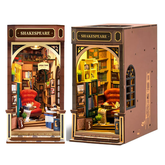 Rolife Librería Kits Book Nook,Shakespeare Diorama Booknook,Regalo De Escritorio para Profesores(TGB07)