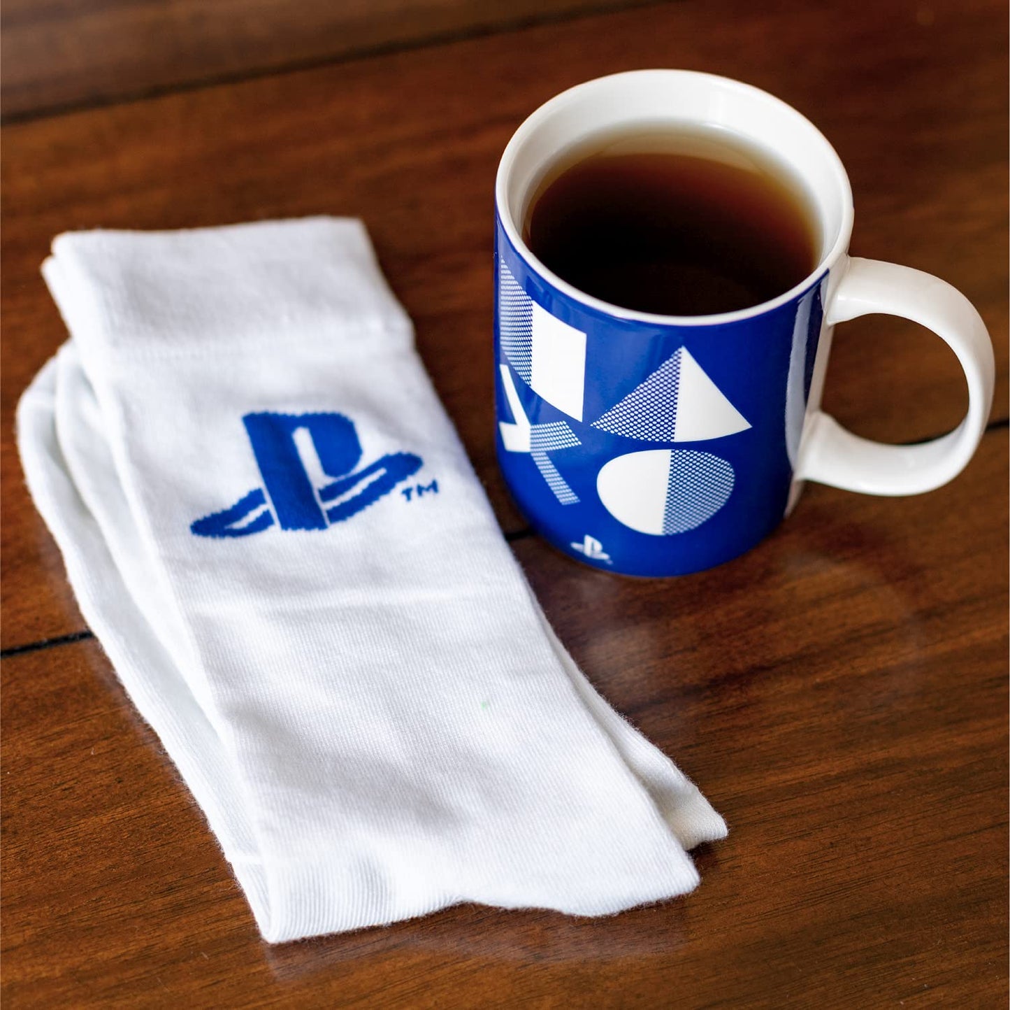 Paladone Juego de tazas y calcetines de Playstation, producto oficial de juego