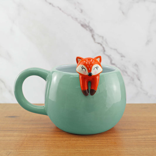 Taza zorro asomado – Café con patitas colgando