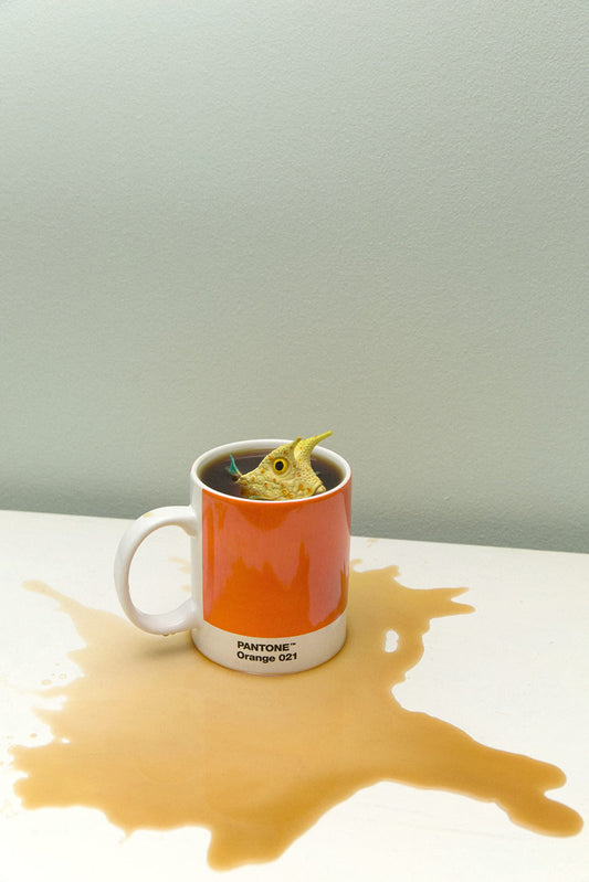 Copenhagen design Pantone Mug, Coffee/Tea Cup, Fine China (Ceramic), 375 ml, Orange 021 C, Porcelana, 1 Unidad (Paquete de 1)