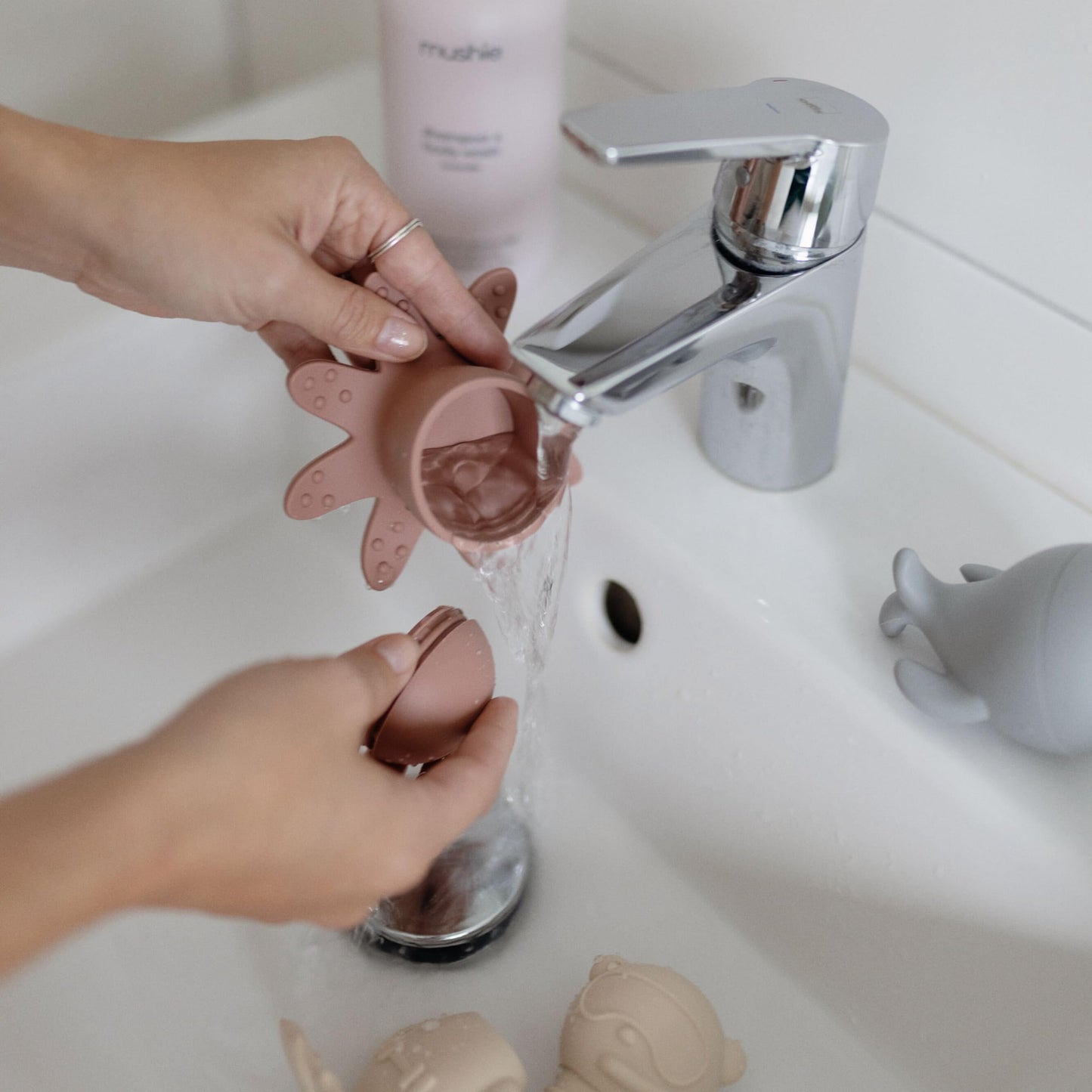 Set 4 Juguetes de Baño Vida Marina – Diversión Flotante de Silicona