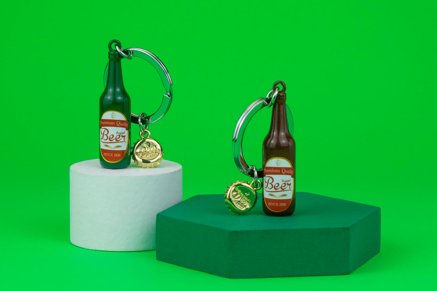 O meta[l]morphose METALMORPHOSE - Llavero de cerveza para hombre, regalo para mujer, verde, talla única