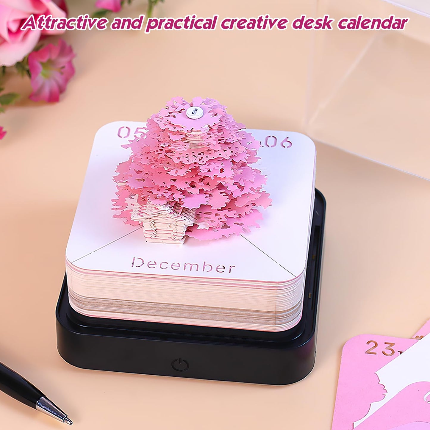 Calendario 3D Árbol Sakura 2026 – La Primavera Eterna en tu Mesa