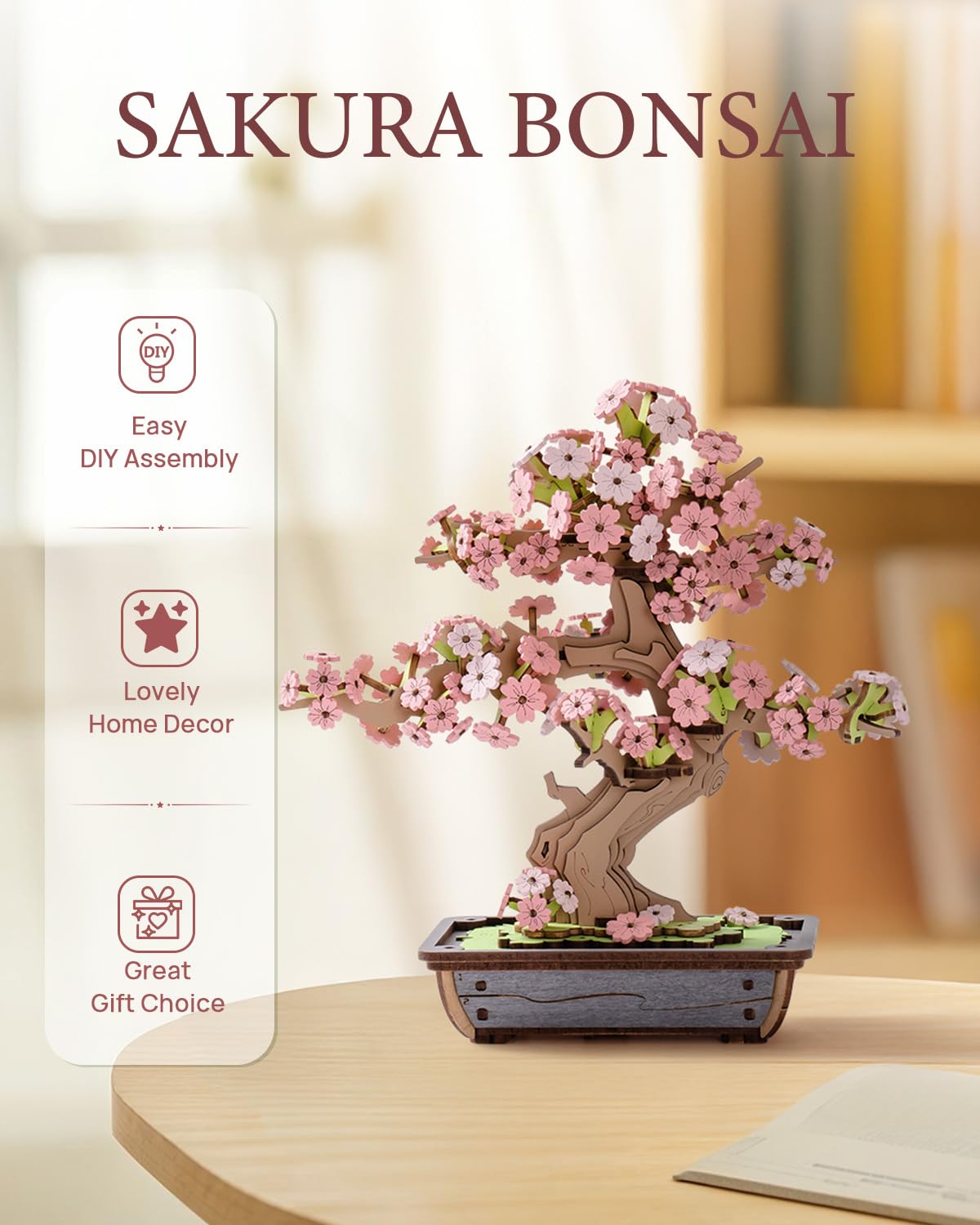Puzzle 3D Bonsái Sakura – Jardinería Zen sin Tijeras