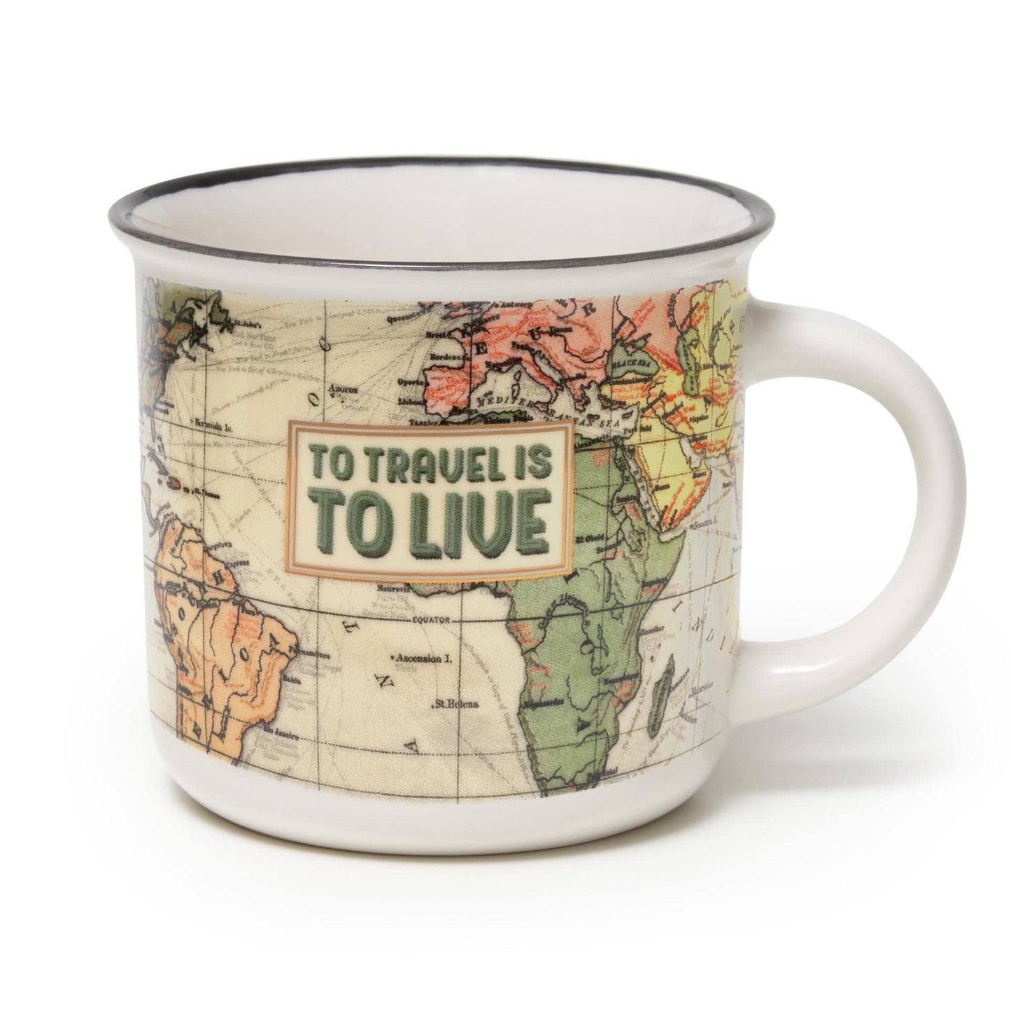 Legami CUP0046 Cup Puccino, taza de porcelana New Bone China, tema Travel, Take a Break Collection, capacidad 350 ml, apto para lavavajillas, apto para microondas