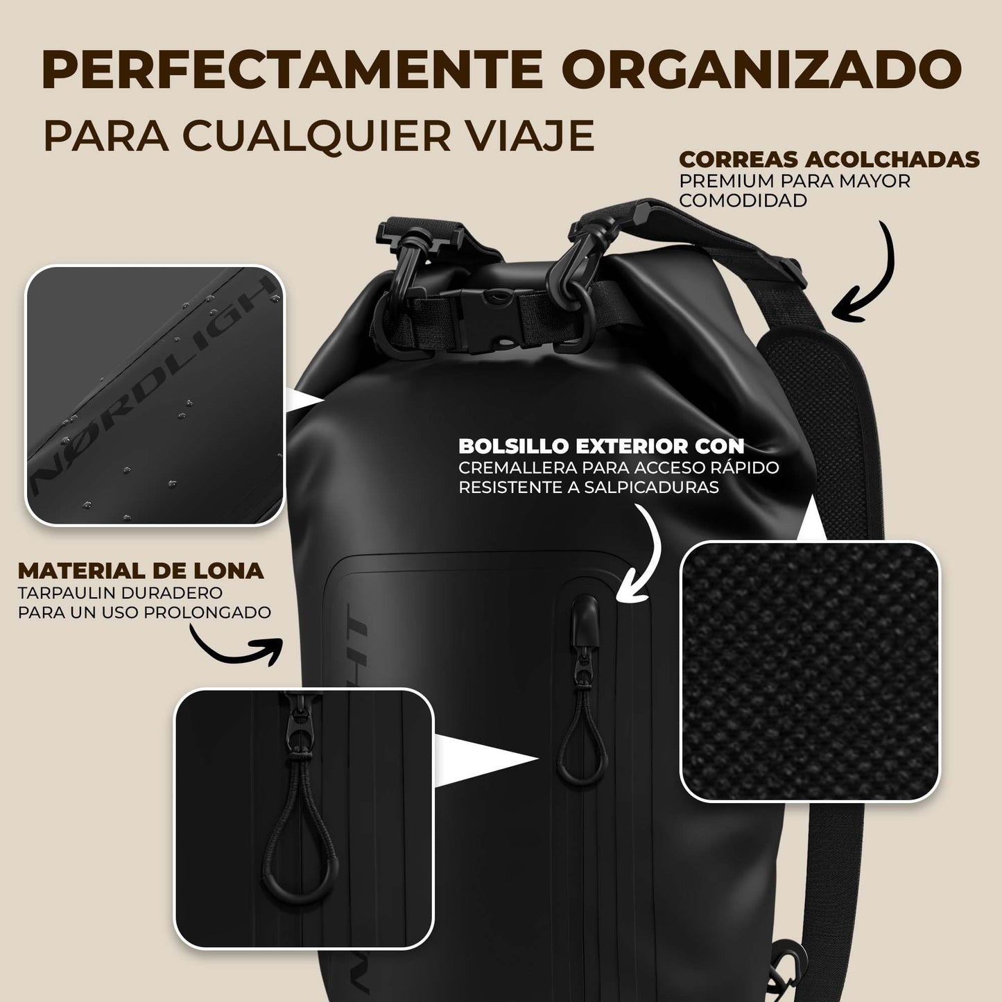Bolsa Estanca NØRDLIGHT con Funda Impermeable – Protección total para tus aventuras