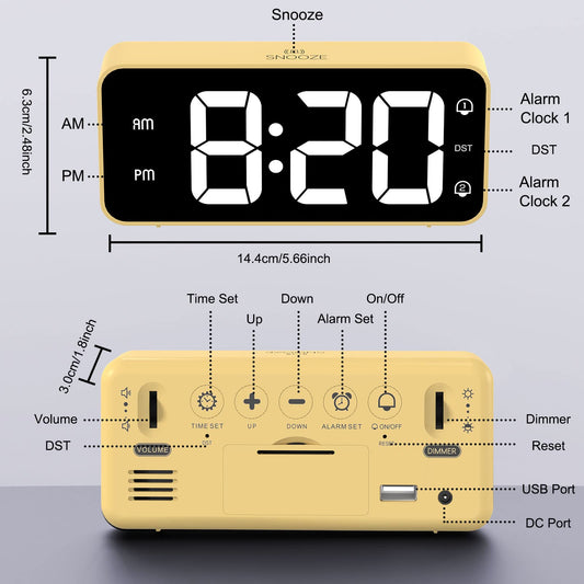 Despertador LED – Minimalismo con luz, hora y temperatura