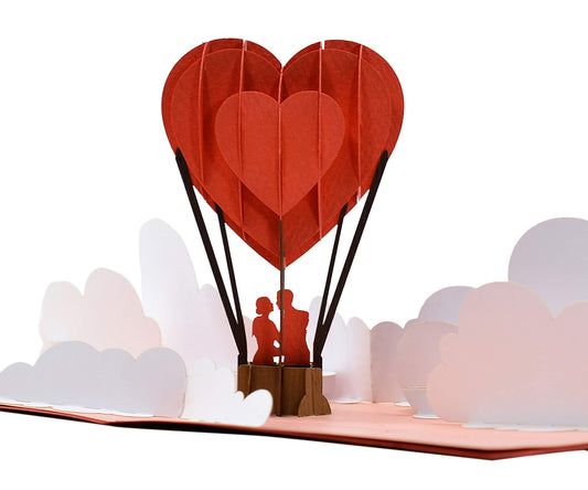 Tarjeta globo 3D – Subidón de amor en papel