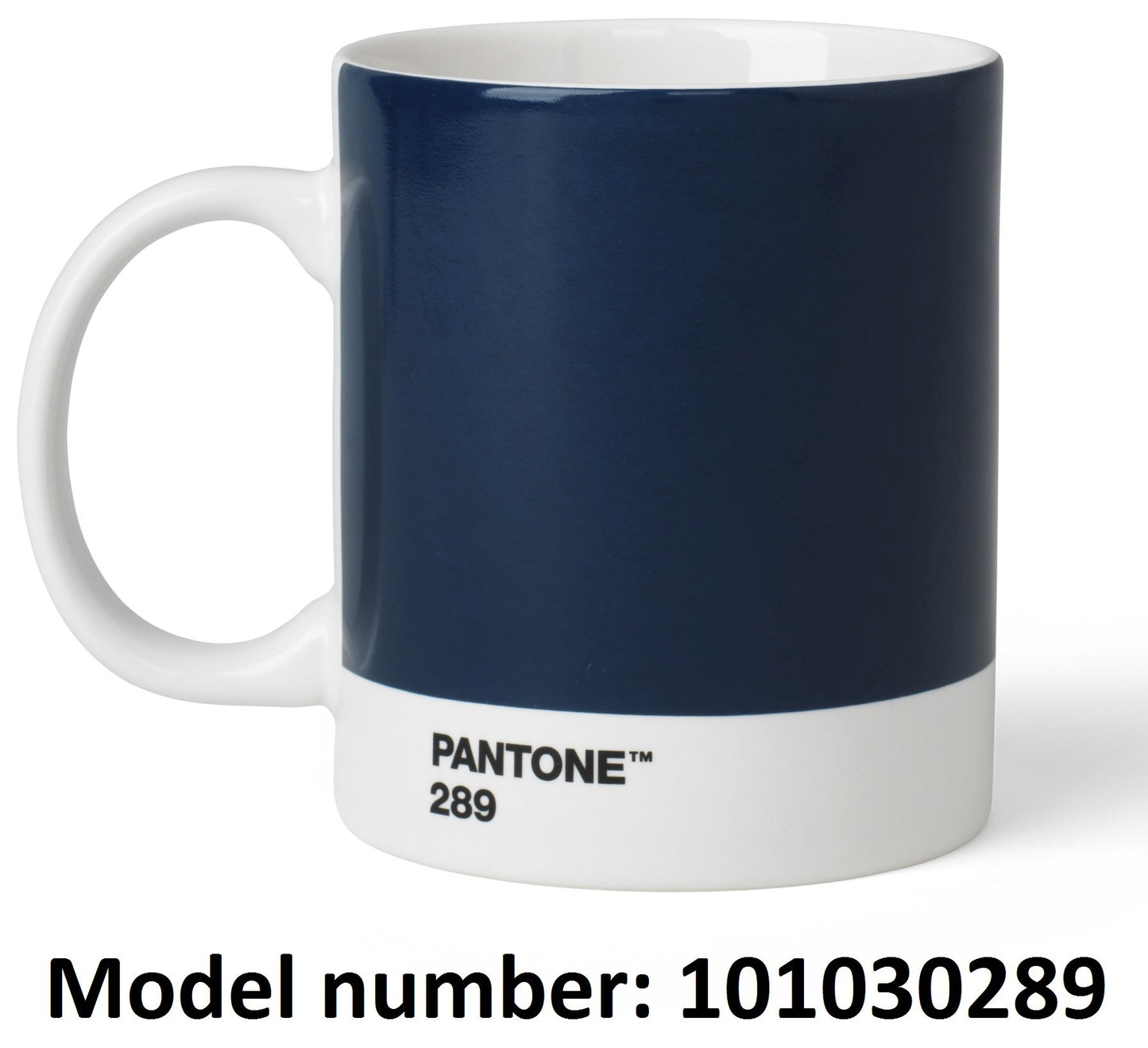 Copenhagen design Pantone Mug, Coffee/Tea Cup, Fine China (Ceramic), 375 ml, Dark Blue, 289 C, Porcelana, 1 Unidad (Paquete de 1)