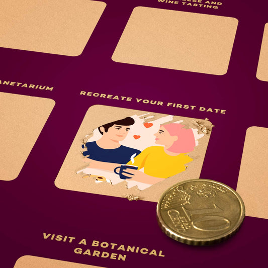100 planes románticos– Póster para rascar en pareja