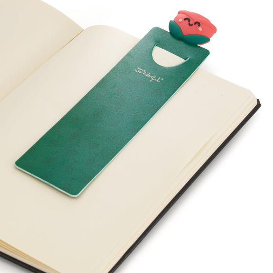 Marcapáginas rosa – Una flor adorable que guarda tu lectura