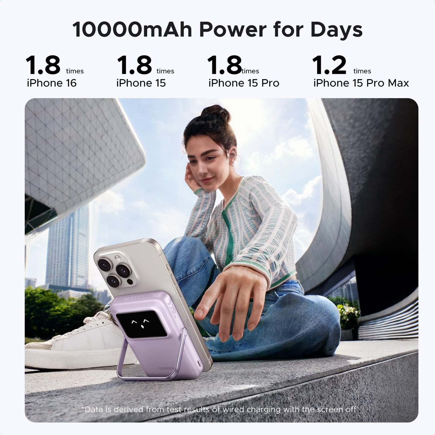 Power Bank magnético 10.000 mAh – Energía portátil con sonrisa y soporte