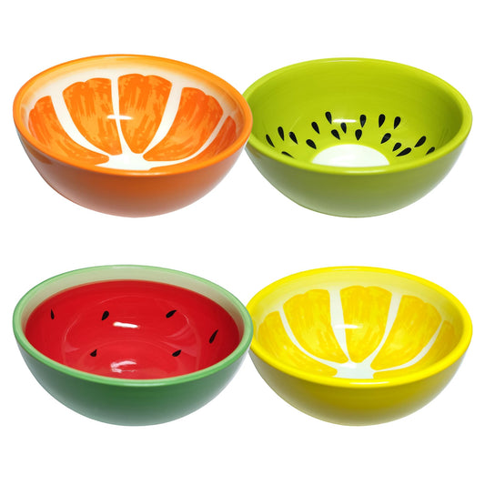 iubihome - Set de 4 Cuencos Ceramica para Aperitivos, Bol Desayuno pequeño 300ml Ideal para Cereales y Frutas