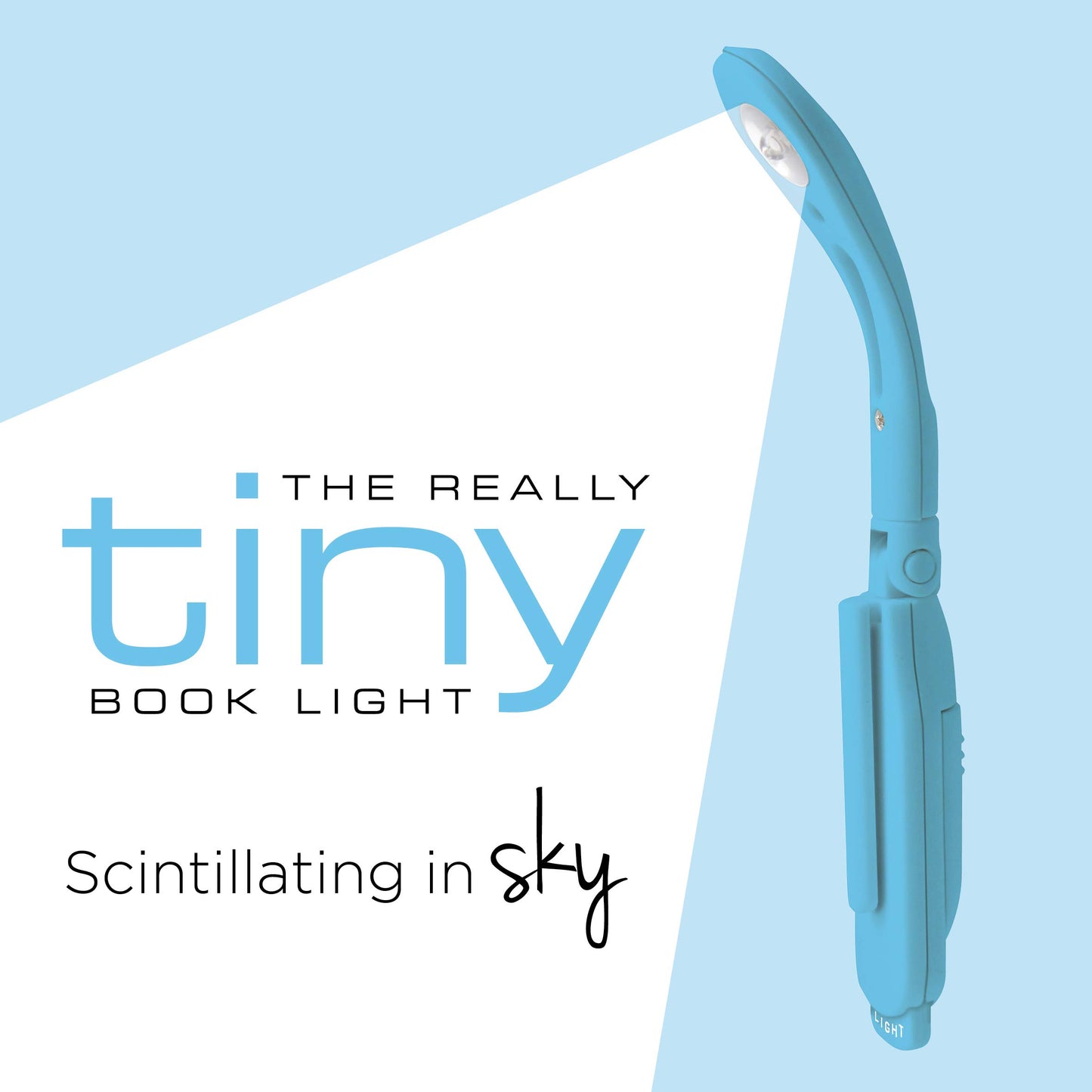 IF Really Tiny Book Light (Sky Blue) – Compact Reading Lights for Books in Bed – Flexible Book Light Clip On – A Great Book Lamp with Batteries Included