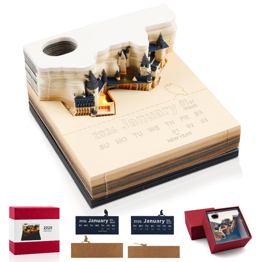 Calendario 3D Castillo Mágico 2026 – Un Palacio de Fantasía Iluminado