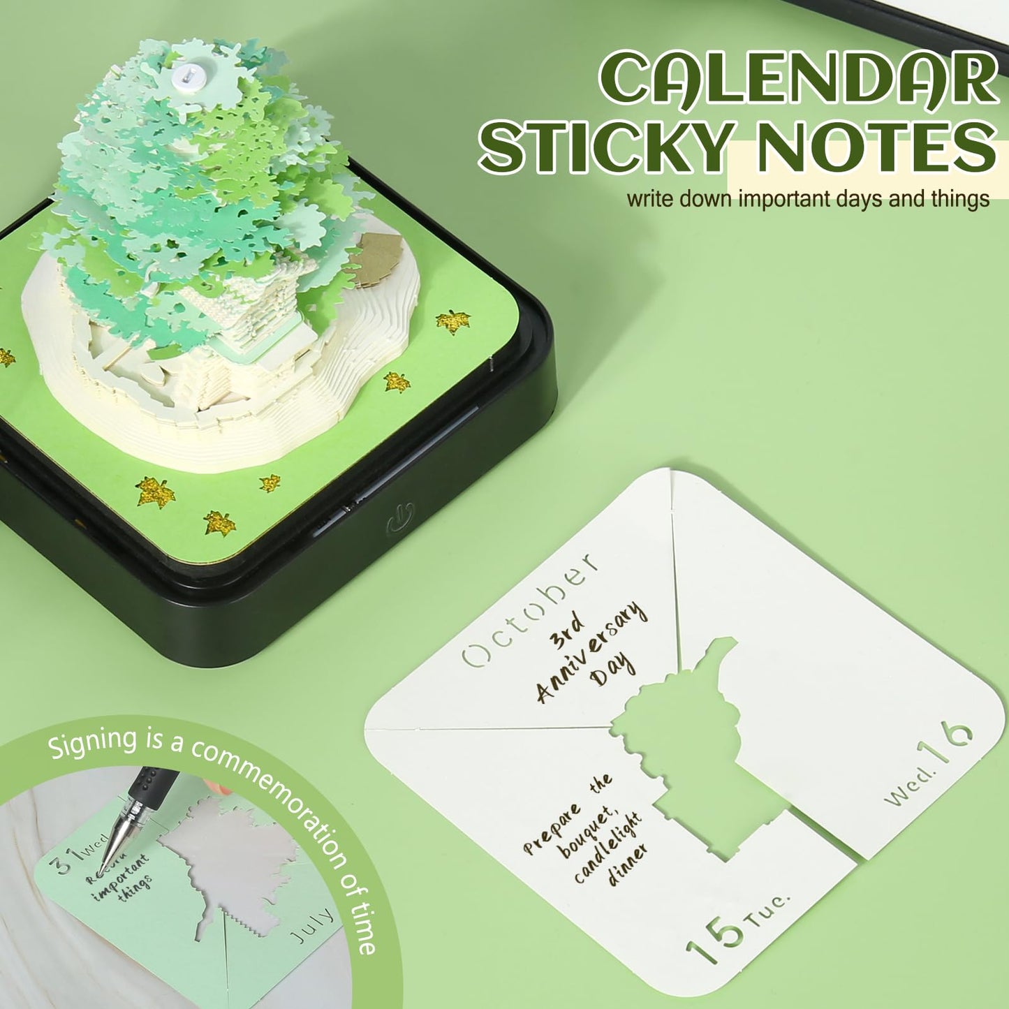 Calendario 3D Templo Sakura 2026 – Escultura de Papel Iluminada