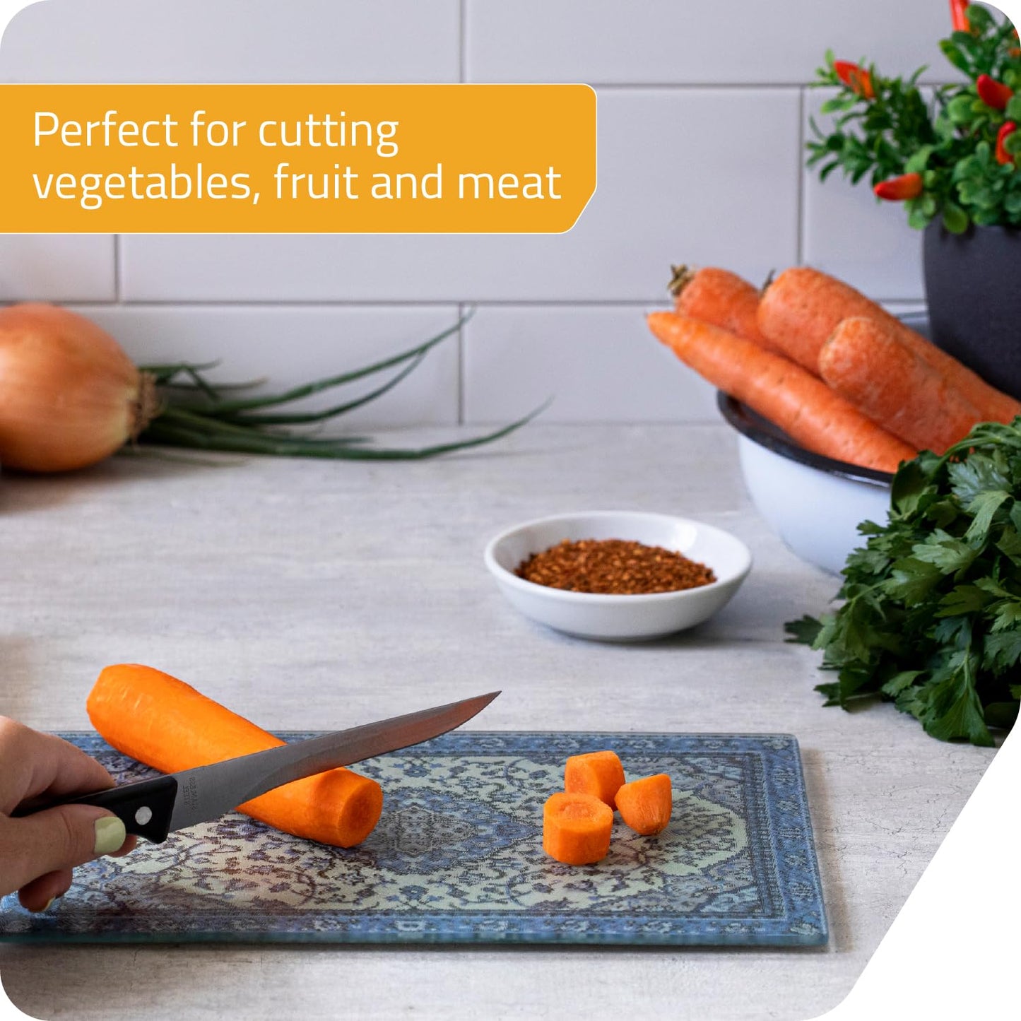 Tabla de Cortar Alfombra Persa – Diseño Étnico para tu Cocina