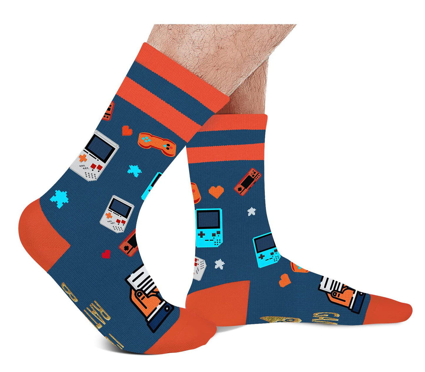 AGRIMONY Calcetines Divertidos Hombres-I’d Rather Be Gaming Personalizados Con Dibujos Algodón Graciosos Frikis Navidad Originales para Adolescentes Regalos