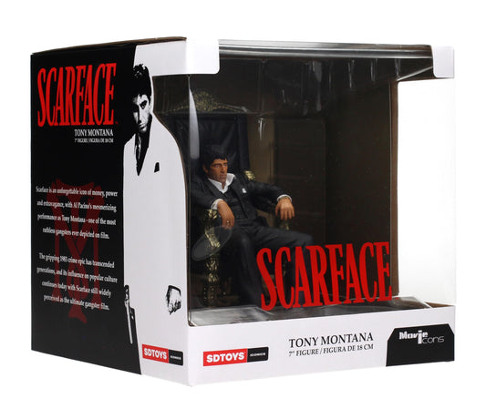Figura de Tony Montana – El icono de Scarface en su trono inmortal
