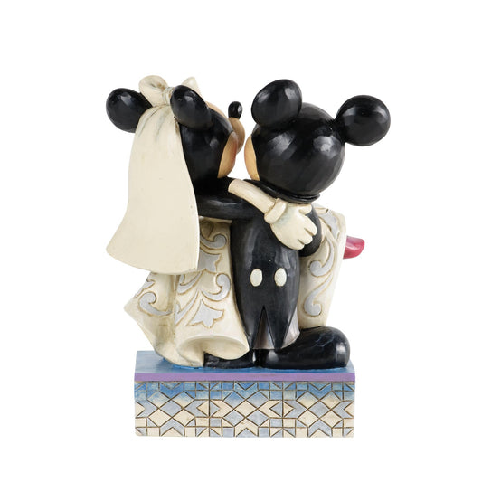 Figura Mickey y Minnie – Amor que navega en madera