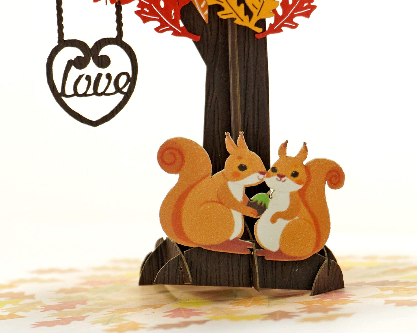 CUTPOPUP Pareja Ardilla - Tarjeta Aniversario, 3D Tarjeta Cumpleaños, Tarjeta Felicitacion Boda, Tarjeta Regalo, Regalos Originales Para Mujer (Squirrel Couple) US8-LO103ES