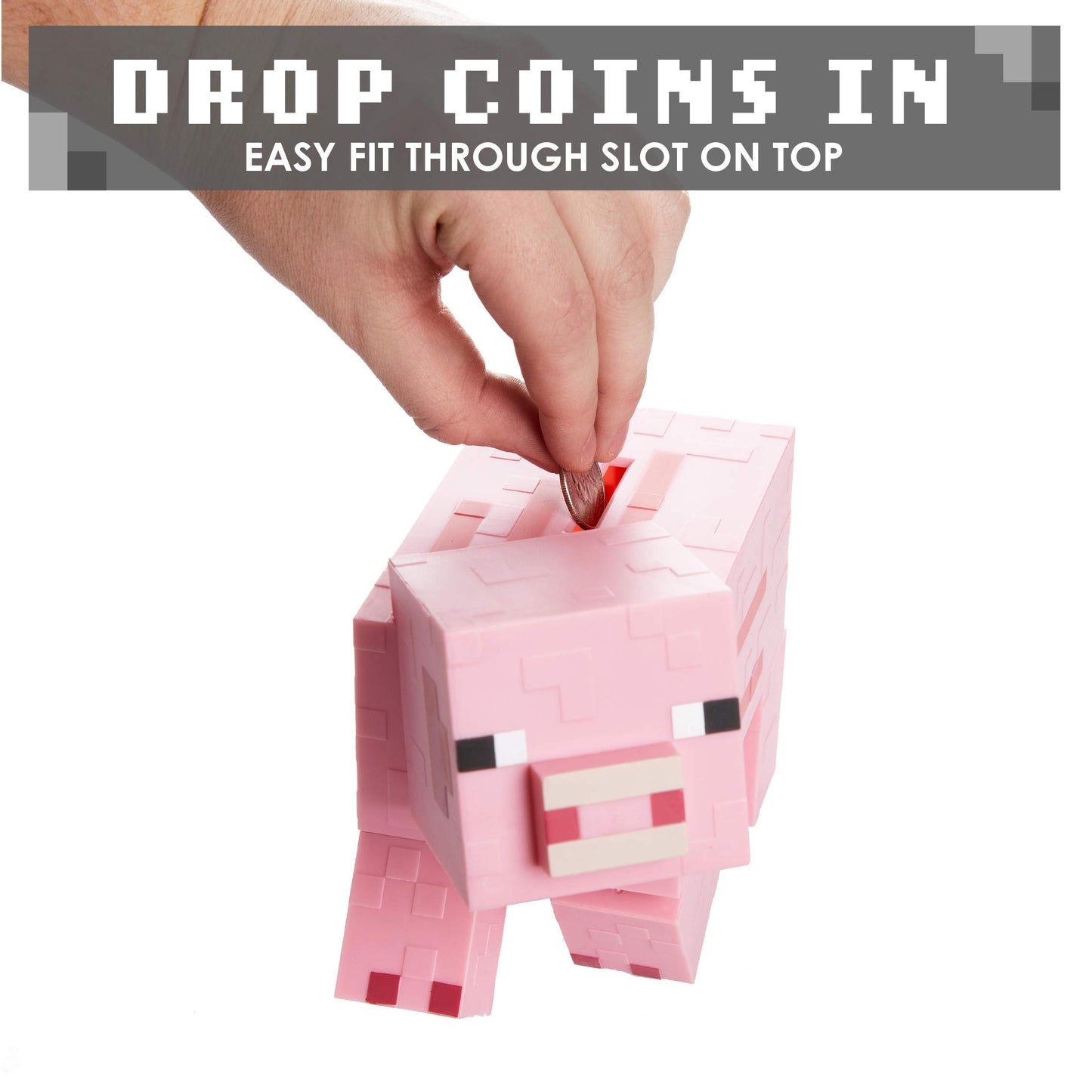 Paladone PP6590MCF Minecraft Pig - Hucha (19 cm, con Licencia Oficial), Color Rosa