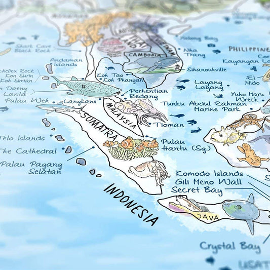 Mapa para buceadores – Explora el mundo bajo el agua