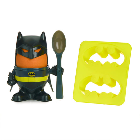 Paladone- Juego de Desayuno de Batman con Huevo, Topper, Cuchara, Cortador de Tostadas, Producto Oficial de DC Comics, Multicolor, 6 x 20 x 14 cm (PP4431DC)