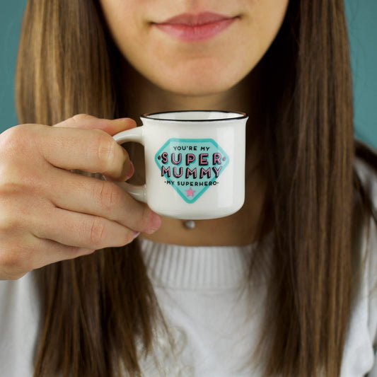 Set espresso Super Mummy & Super Daddy – Para papás y mamás con capa invisible