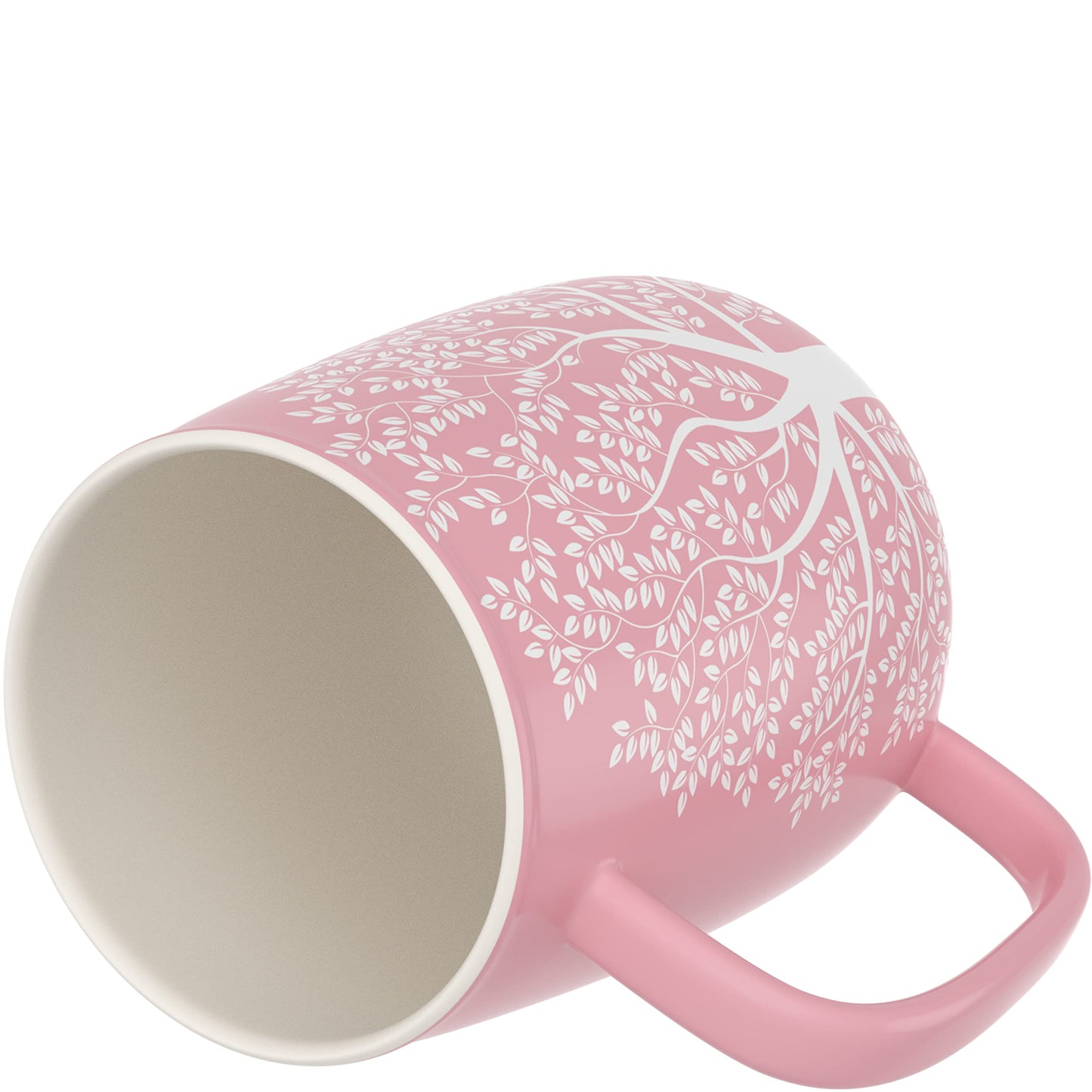 amapodo Taza de café de porcelana - Taza de café grande 600ml - Regalos para mujeres - Taza Jumbo - Taza de oficina XXL Rosa