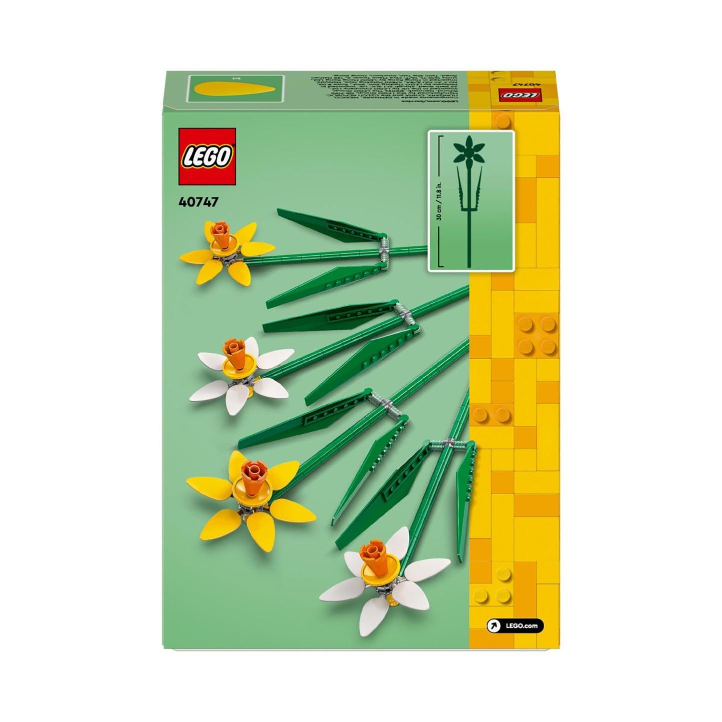 LEGO Creator Narcisos, Kit de Maquetas de Flores Artificiales, Expón Este Ramo en Casa como Decoración de Dormitorio o Escritorio, Regalos para Niñas, Niños, Adolescentes y Aficionados 40747