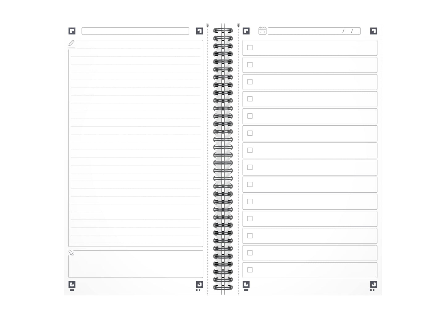 Oxford Cuaderno de lista de tareas, encuadernado en espiral, 230 páginas, azul, paquete de 1