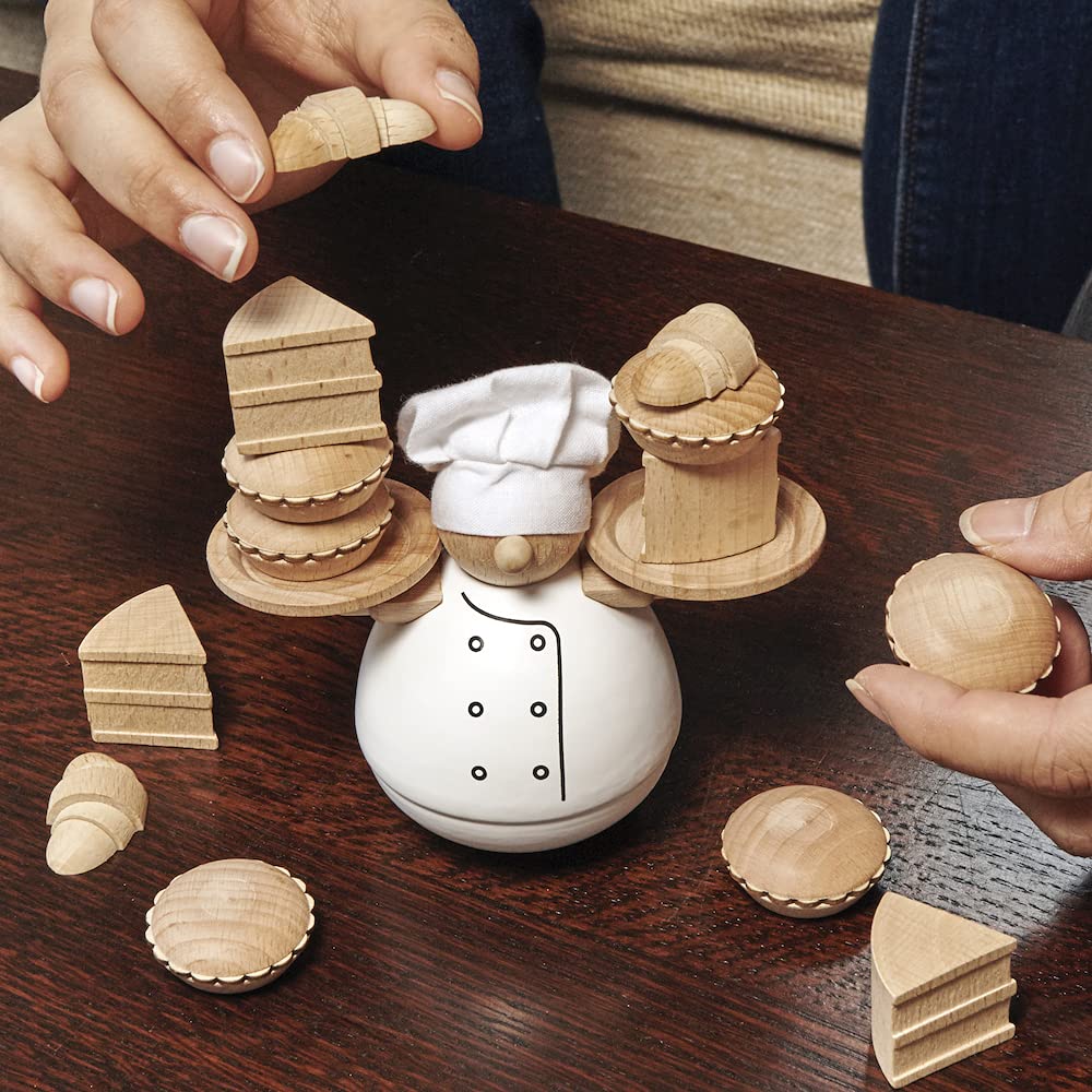 Kikkerland Juego de mesa de Equilibrio Balanza El Panettiere Balance The Baker