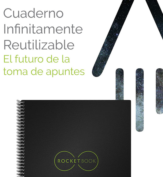 Cuaderno inteligente Rocketbook – Escribe, escanea, borra, repite